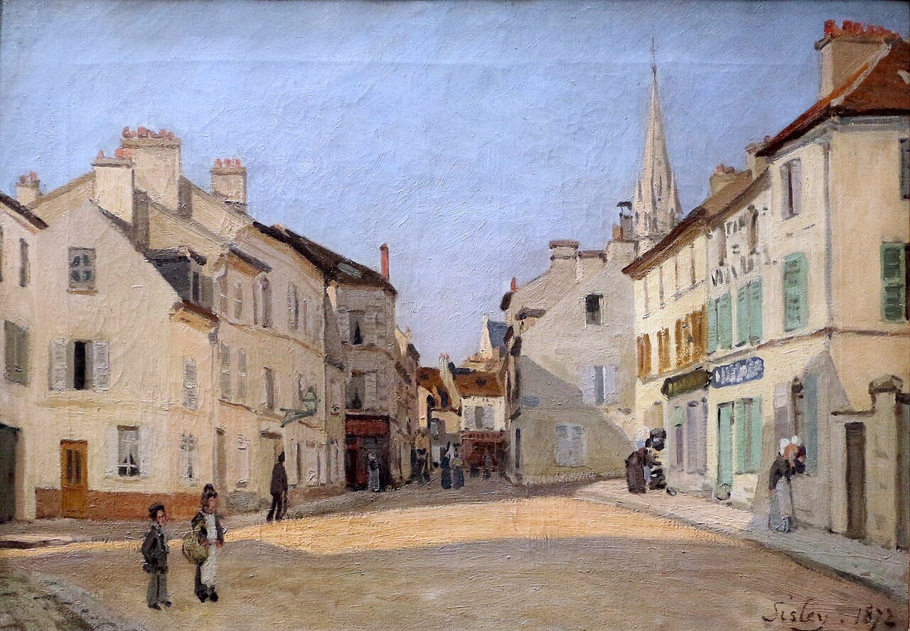 A Square in Argenteuil - Sisley painting