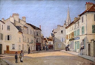 A Square in Argenteuil - Sisley painting