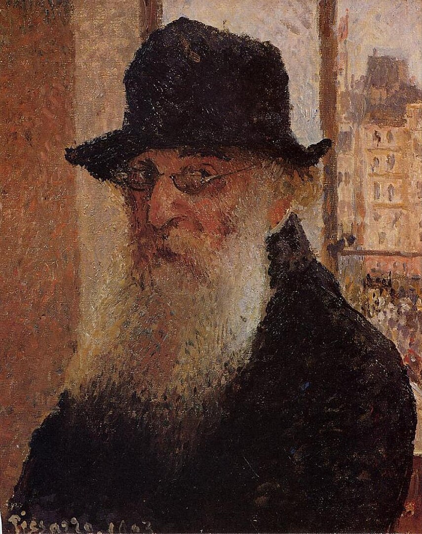 Camille Pissarro Self Portrait with Hat - painting