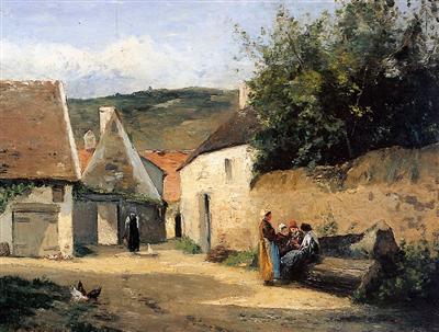 Jacob Coin de village - Pissarro painting
