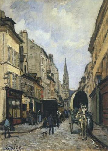 Main Street in Argenteuil - Sisley painting