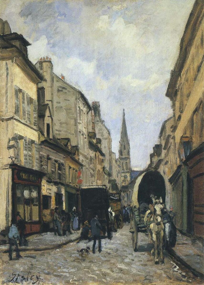 Main Street in Argenteuil - Sisley painting