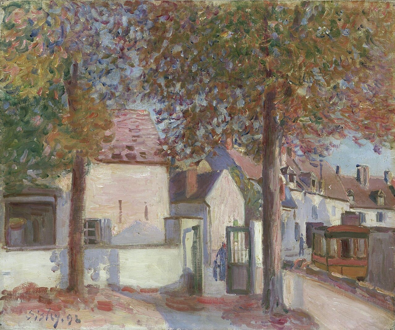 Moret-sur-Loing (Rue des Fossés) - Sisley painting