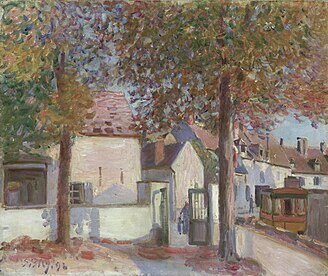 Moret-sur-Loing (Rue des Fossés) - Sisley painting