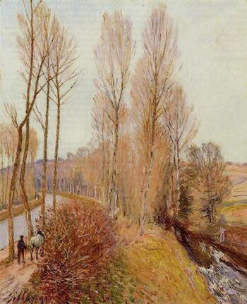 Path Along the Loing Canal - Sisley painting