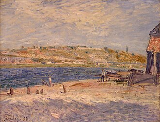 River Banks at Saint-Mammes - Sisley painting