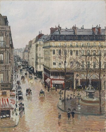 Rue Saint-Honoré in the Afternoon. Effect of Rain - Pissarro painting