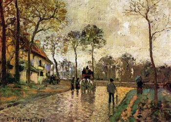 Stagecoach Pissarro painting