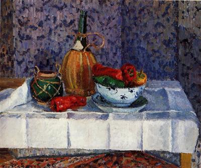 Still Life with Peppers - Pissarro painting