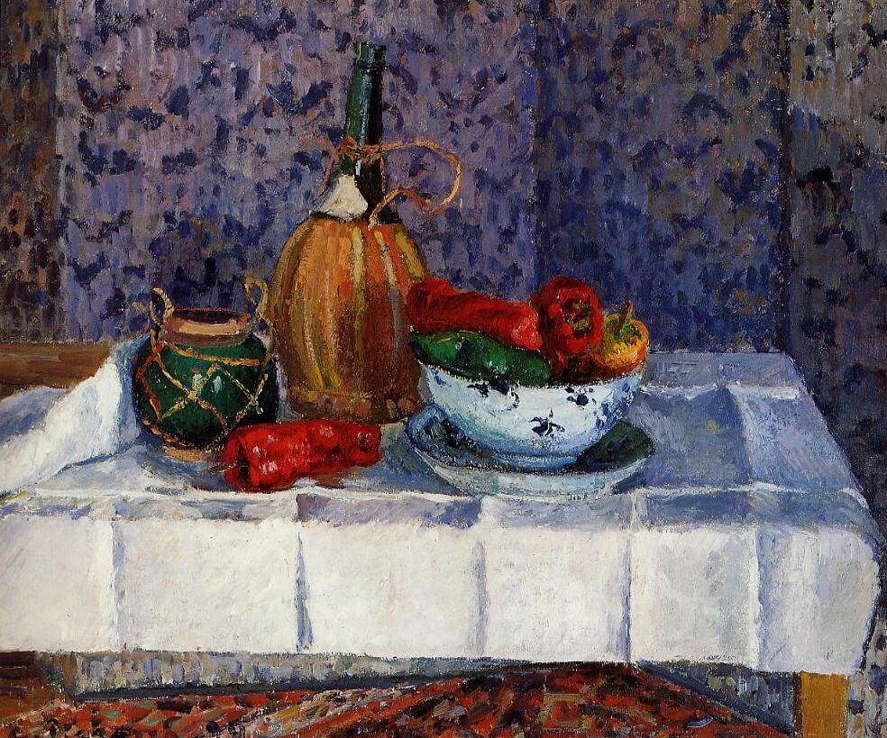 Still Life with Peppers - Pissarro painting