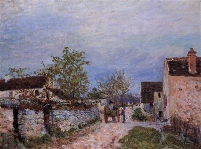 Street in Veneux - Sisley painting