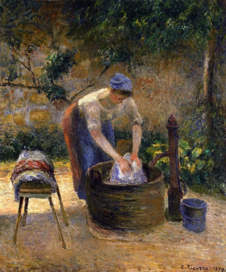 The Laundry Woman - Pissarro painting