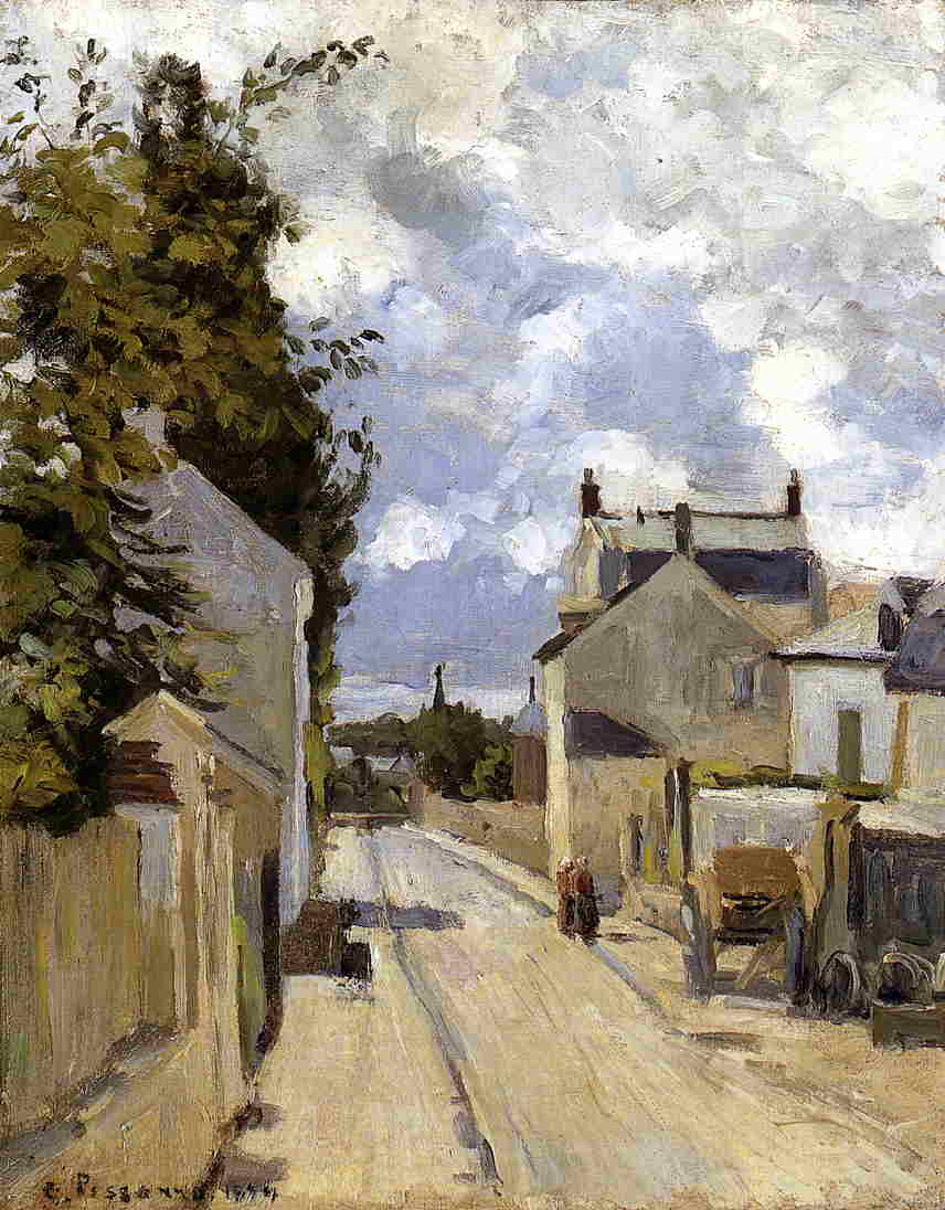 The Street of Hermitage Pontoise Pissarro painting