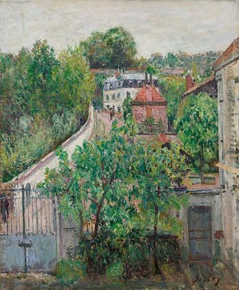 Vue de Sèvres - Sisley painting