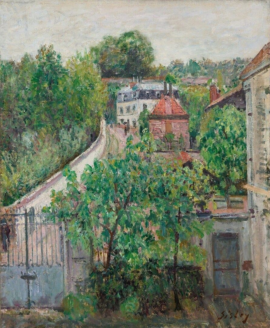 Vue de Sèvres - Sisley painting